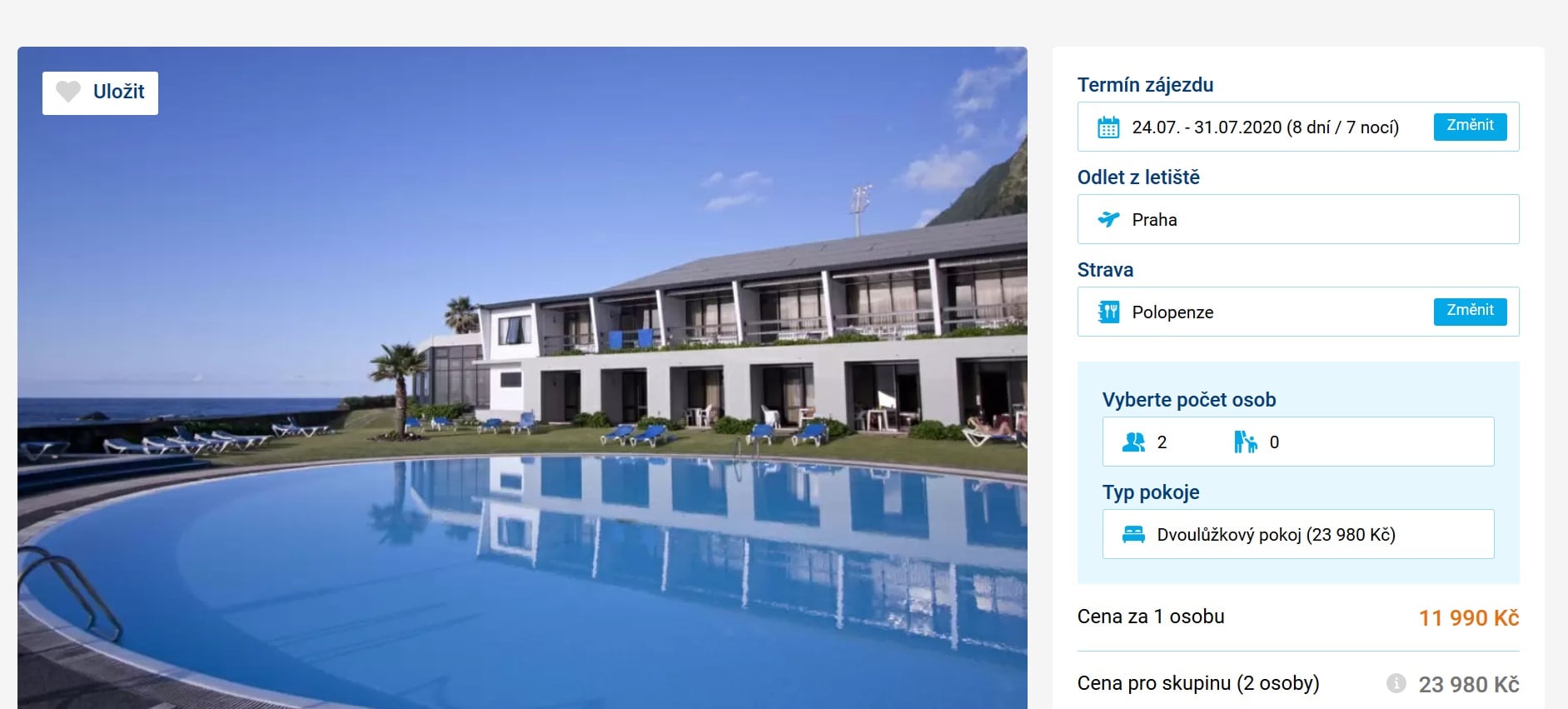 zájezd madeira červenec