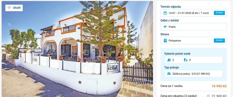 zájezd Santorini červenec