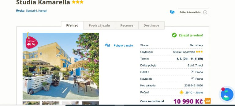 zájezd santorini Travelportal