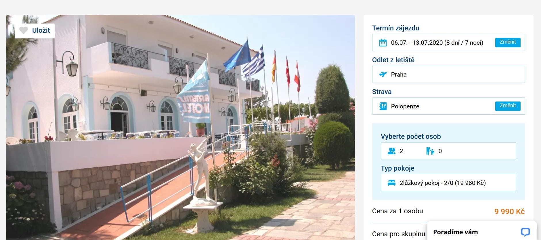 zájezd Thassos polopenze červenec