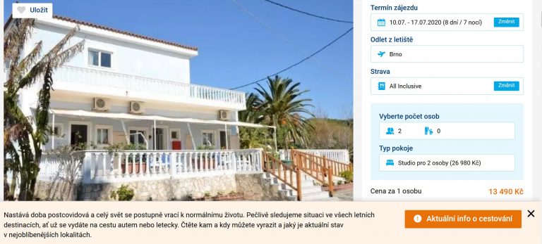 zájezd Zakynthos červenec