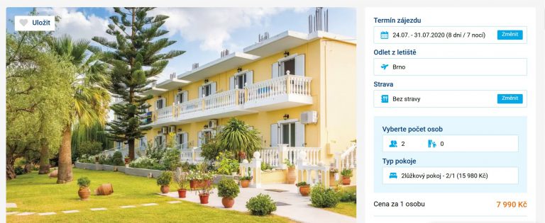 zájezd Zakynthos červenec