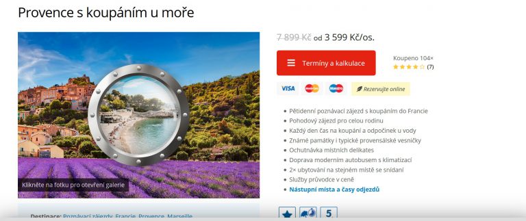 poznávací zájezd provence české kormidlo