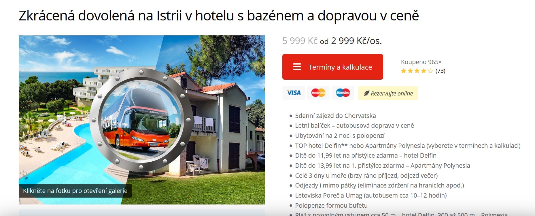 dovolená istria české kormidlo