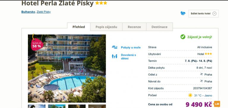 zájezd perla