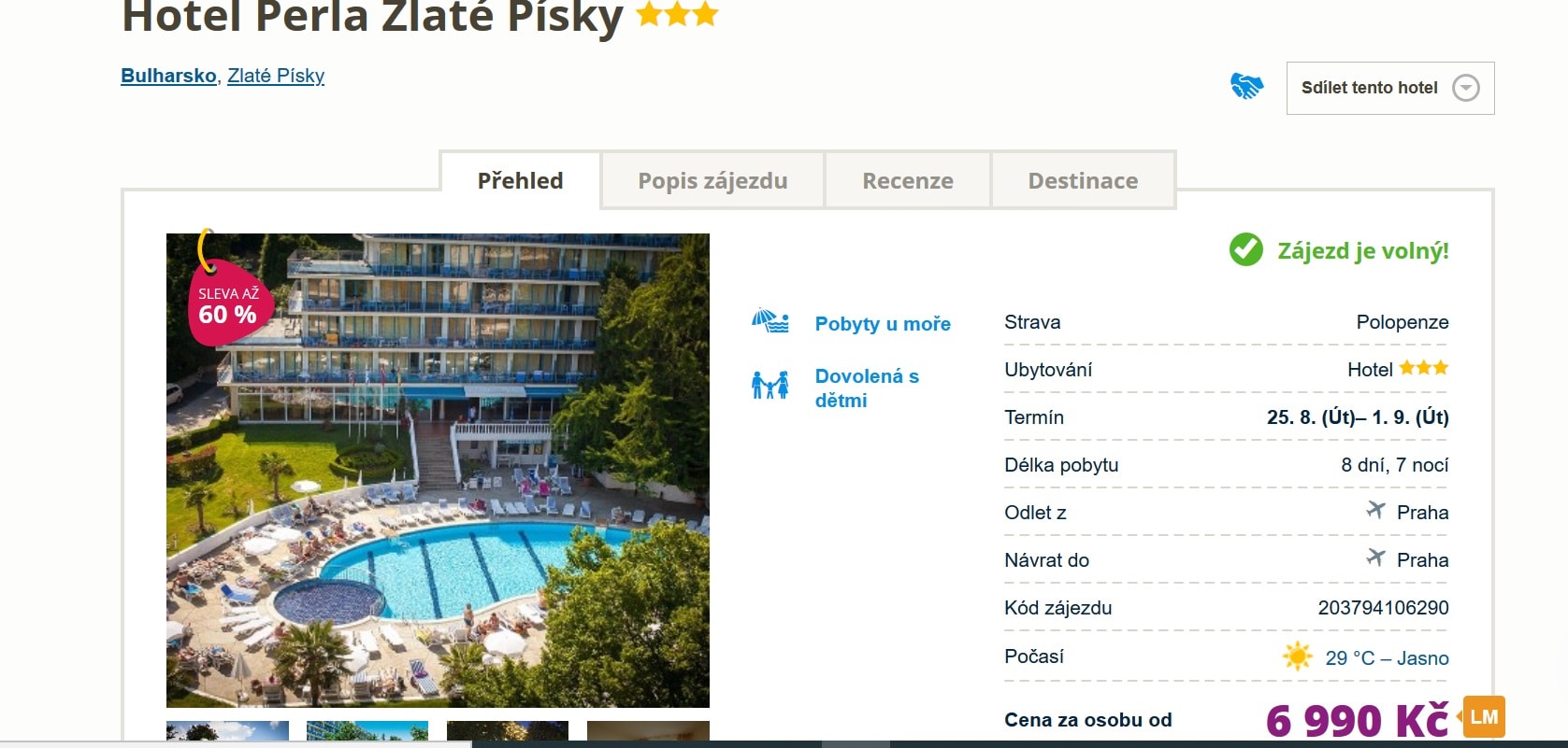 zájezd perla travelportal