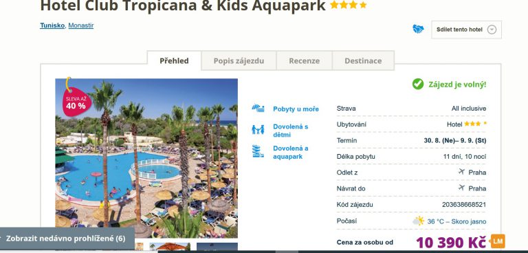 zájezd club tropicana