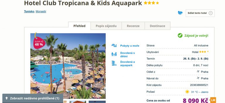 zájezd tunisko