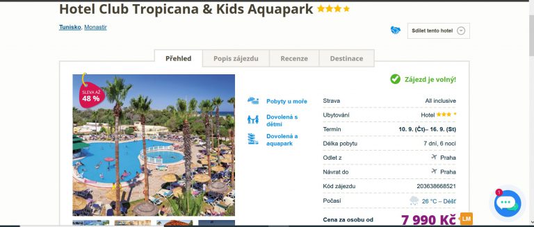 zájezd tropicana club