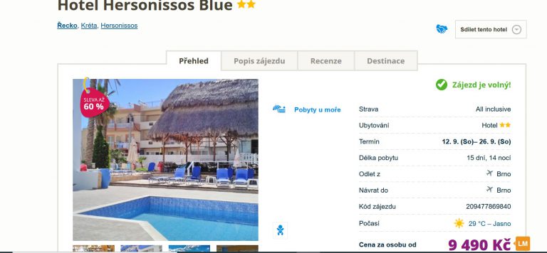 zájezd hersonissos blue