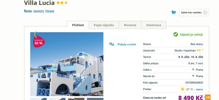 zájezd villa lucia