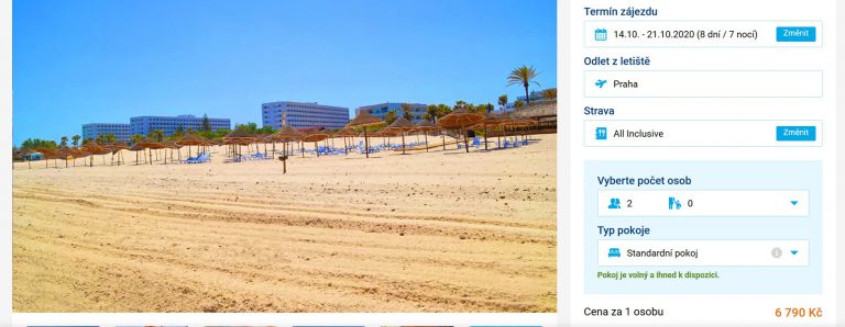 Zájezd do Tuniska na 8 dní s all inclusive, hotel Club Tropicana, Invia