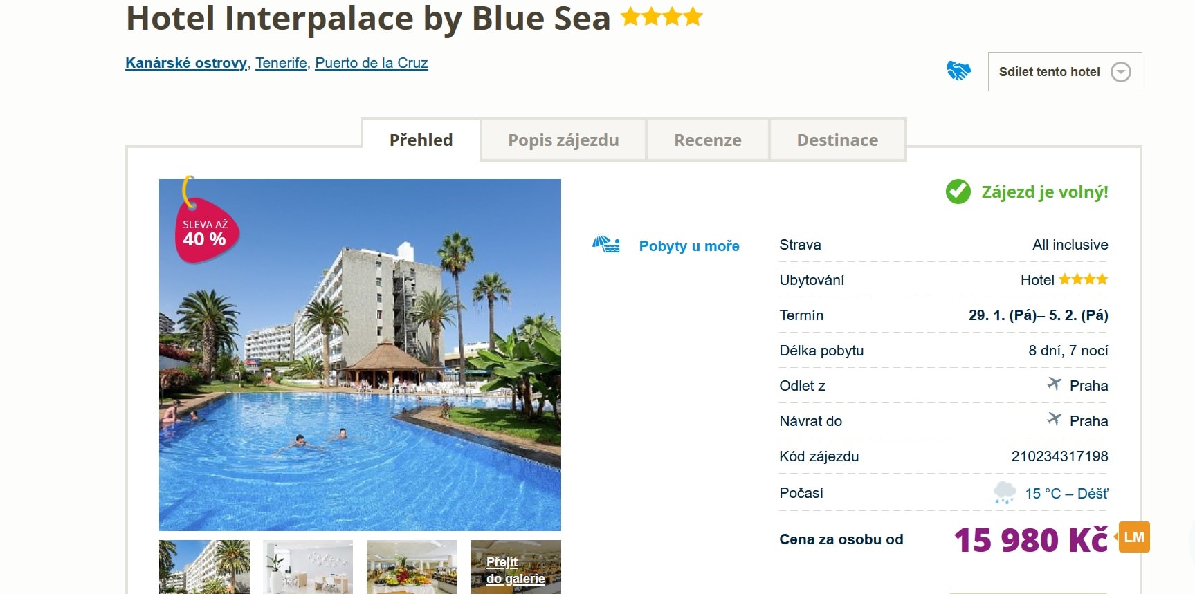 zájezd tenerife travelportal